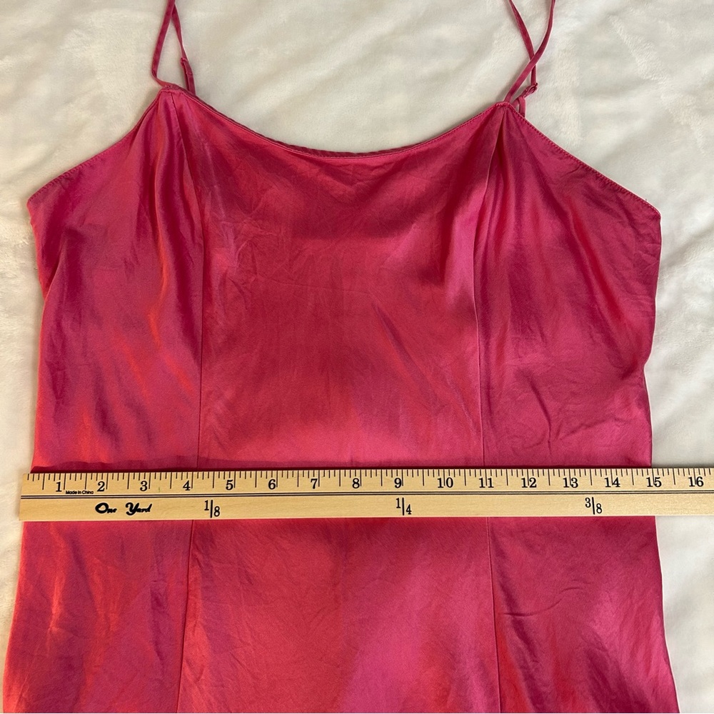 Vintage Victoria's Secret Silk Satin Slip Dress M Coquette Romantic Valentines - Picture 11 of 13